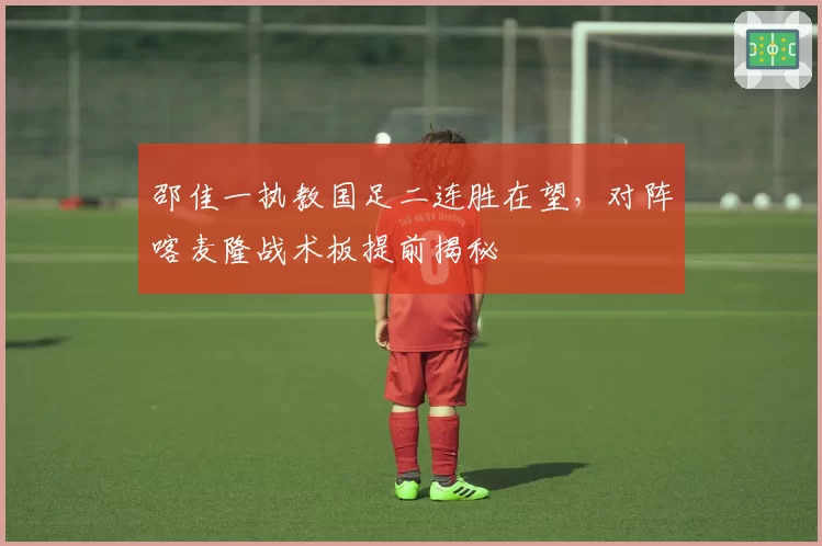 邵佳一执教国足二连胜在望,对阵喀麦隆战术板提前揭秘